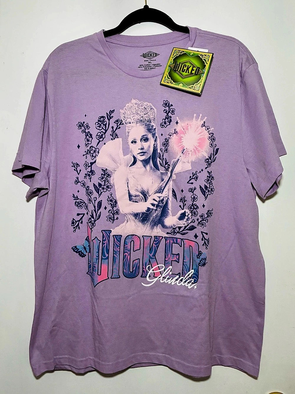 Wicked Movie Glinda Graphic T-Shirt Purple XL